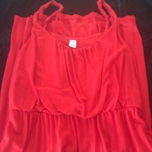 Red jersey knit dress. Old Navy. M